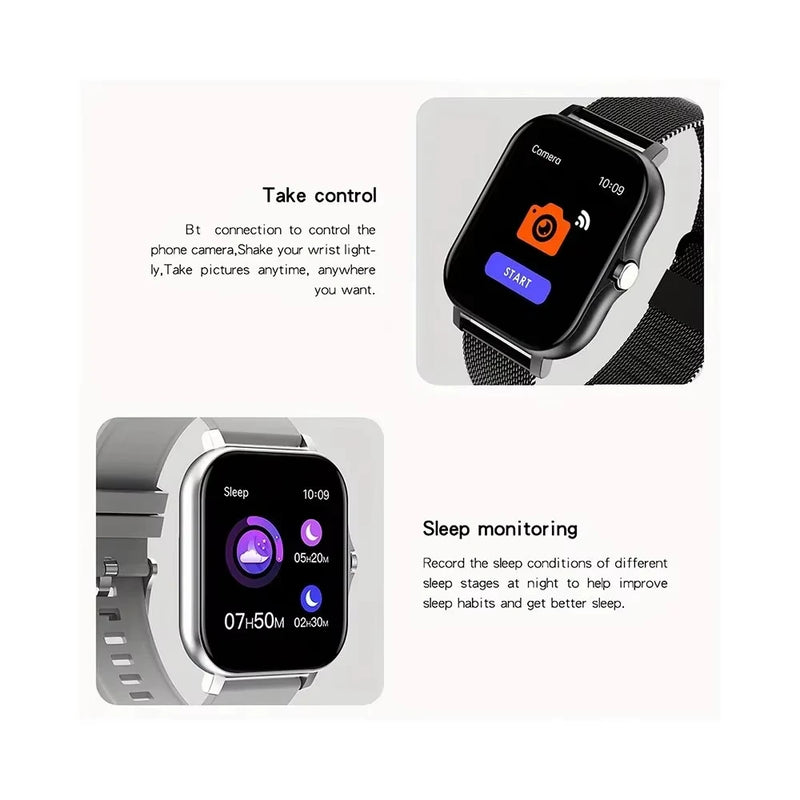 Smart Watch Android Phone Bluetooth Talking Blood Oxygen/Blood Pressure Monitoring  Women Men KESHUYOU 2025