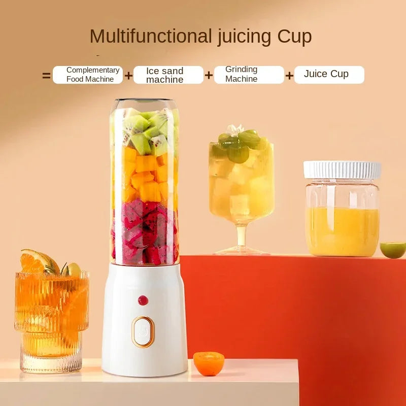 Liquidificador de cozinha portátil sem fio elétrico espremedor de frutas máquina para laranja gelo esmagamento 10 lâminas auxiliar máquina de alimentos misturador