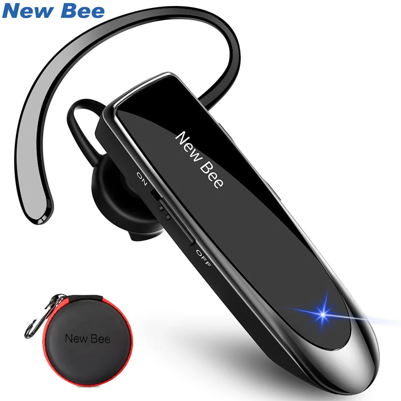 Novos fones de ouvido Bluetooth Bee V5.0 Fones de ouvido sem fio Fones de ouvido comerciais Mãos-livres 24 horas de tempo de conversação Fone de ouvido com microfone