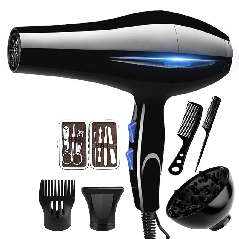 Secador de cabelo 2200W profissional potente secador de cabelo aquecimento rápido ajuste quente e frio secador de ar iônico com coleta de ar